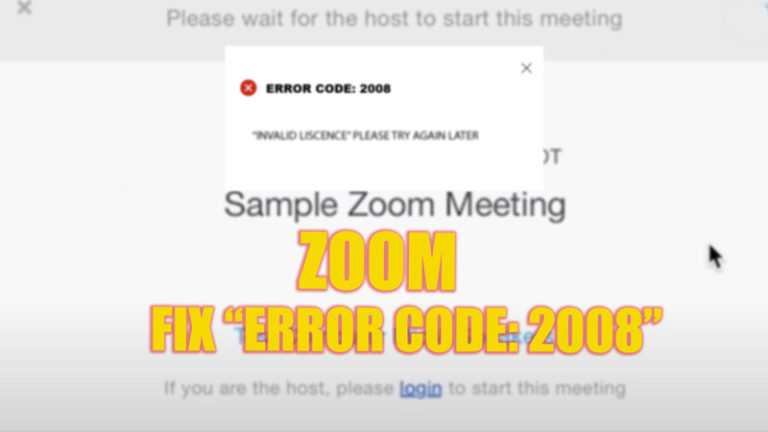 Код ошибки Zoom 2008 (2023)