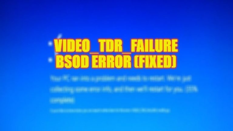 Ошибка BSOD сбоя видео TDR (2023)