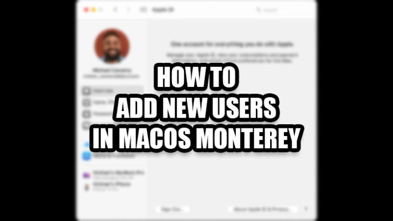 Как добавить нового пользователя в macOS Monterey