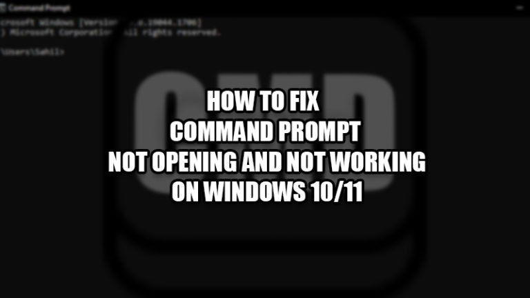 Исправление неработающей командной строки в Windows 11/10 — Technclub