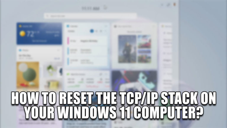 Как сбросить стек TCP/IP на компьютере с Windows 11?