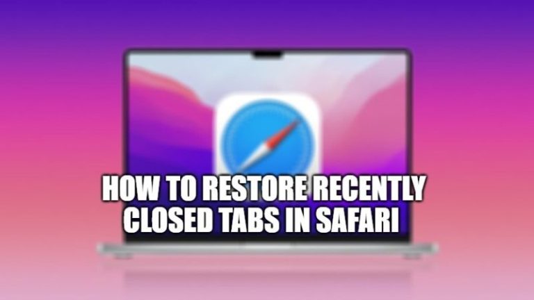 Как восстановить недавно закрытые вкладки в Safari (macOS Monterey)