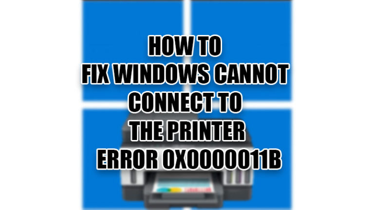 Как исправить ошибку принтера 0x0000011b в Windows 10