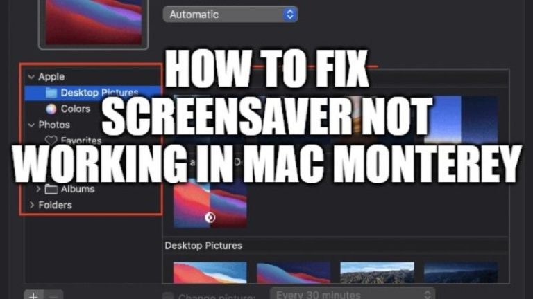 Как исправить заставку слайд-шоу, которая не работает в Mac Monterey?