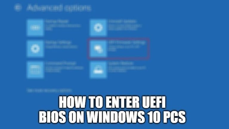Как войти в UEFI BIOS на ПК с Windows 10