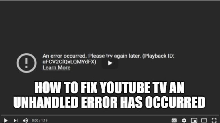 Как исправить Youtube TV Произошла ошибка