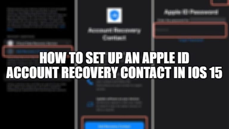 Как настроить контакт для восстановления учетной записи Apple ID в iOS 15?
