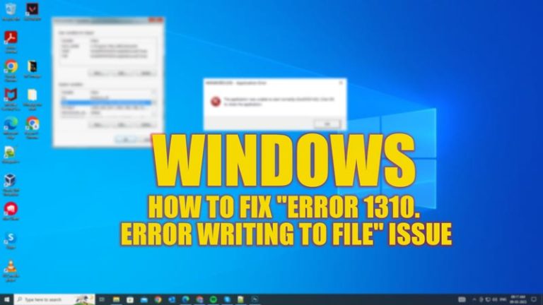 Проблема «Ошибка 1310. Ошибка записи в файл» в Windows (2023)