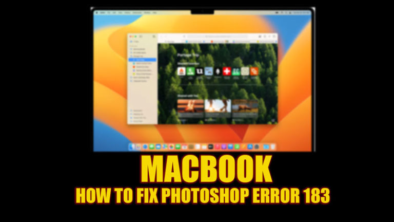 Ошибка Photoshop 183 на MacBook (2023 г.)