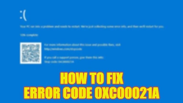 Код ошибки Stop 0xc00021a в Windows (2023)
