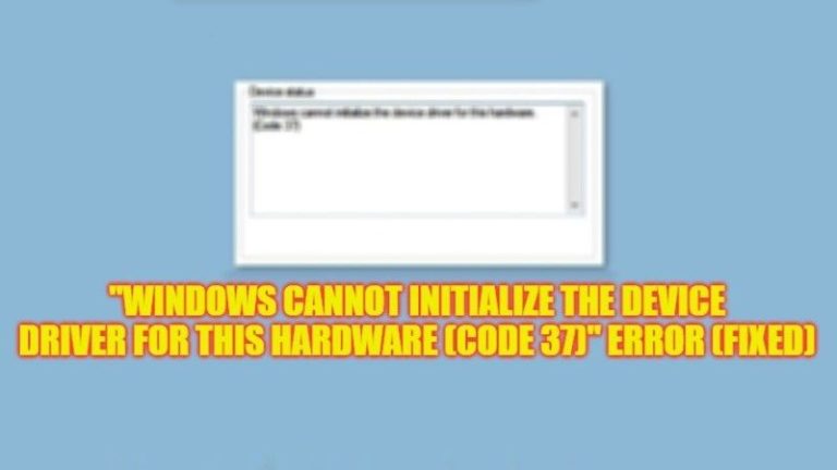 «Windows не удается инициализировать код драйвера устройства 37» (2023 г.)