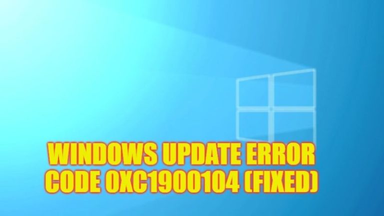 Код ошибки Центра обновления Windows 0xc1900104 (2023)
