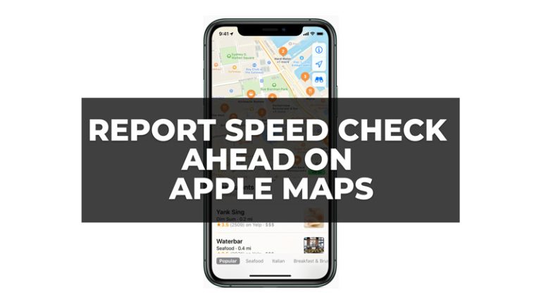 Как сообщить о проверке скорости на Apple Maps?