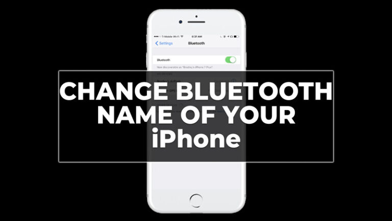 Как изменить имя Bluetooth на iPhone?