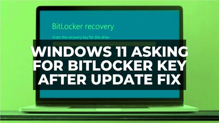 Windows 11 запрашивает ключ восстановления Bitlocker после обновления