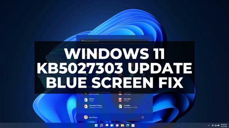 Обновление Windows 11 KB5027303 вызывает синий экран
