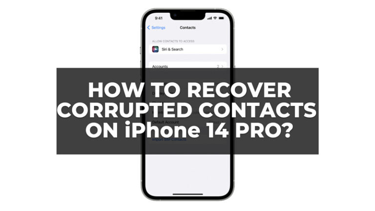 Как восстановить поврежденные контакты на iPhone 14 Pro?