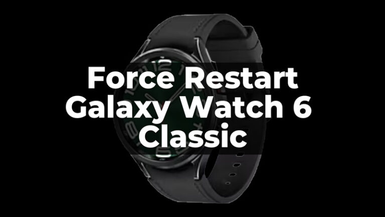 Как принудительно перезапустить Galaxy Watch 6 Classic?
