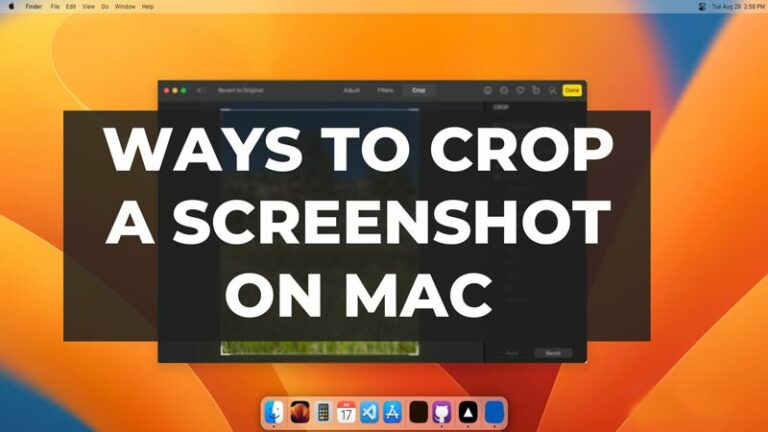 Способы обрезать снимок экрана на Mac