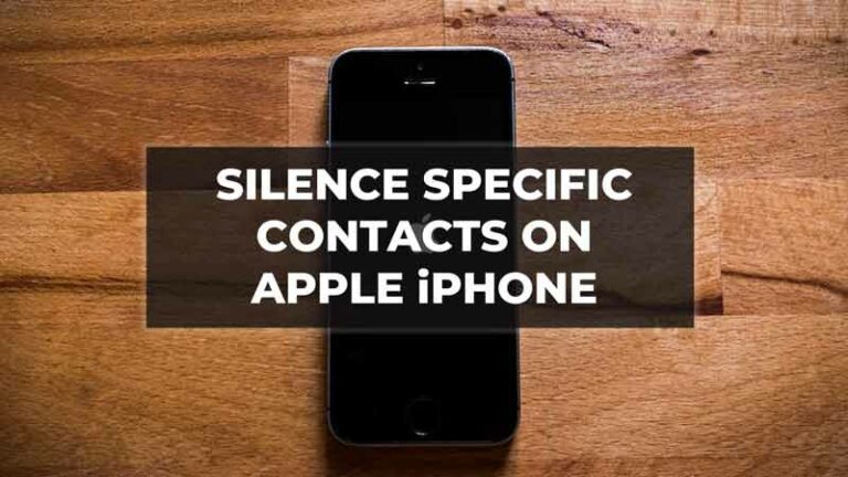 Как отключить звук определенных контактов на Apple iPhone