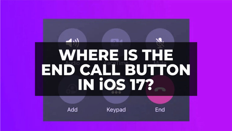 Где находится кнопка завершения вызова в iOS 17